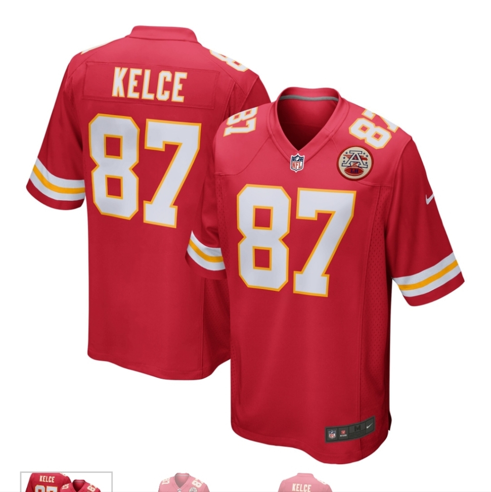 Travis Kelce Kansas City Chiefs Nike Team Game Jersey – Red